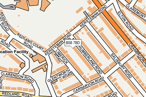 BS6 7BD map - OS OpenMap – Local (Ordnance Survey)