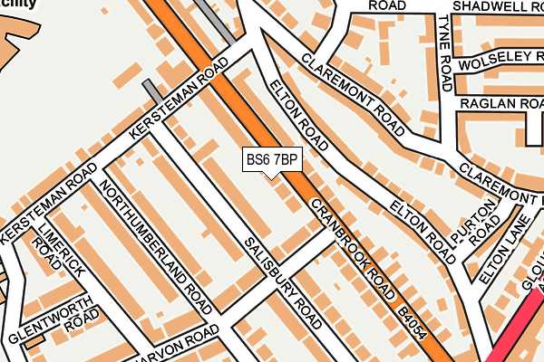 BS6 7BP map - OS OpenMap – Local (Ordnance Survey)
