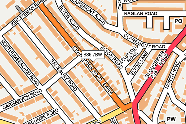 BS6 7BW map - OS OpenMap – Local (Ordnance Survey)