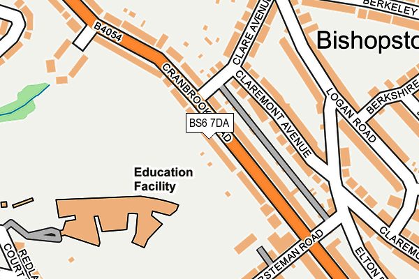 BS6 7DA map - OS OpenMap – Local (Ordnance Survey)