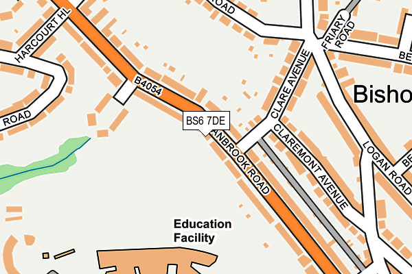 BS6 7DE map - OS OpenMap – Local (Ordnance Survey)