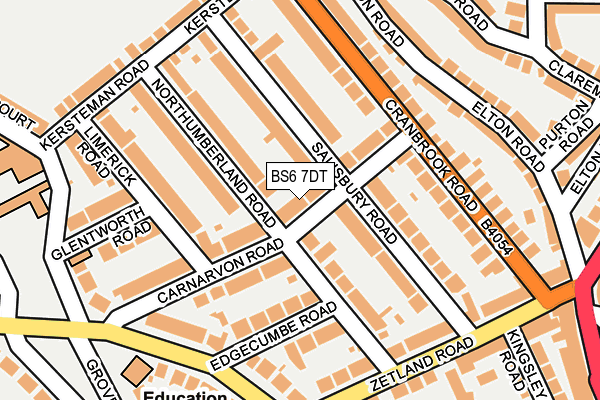 BS6 7DT map - OS OpenMap – Local (Ordnance Survey)