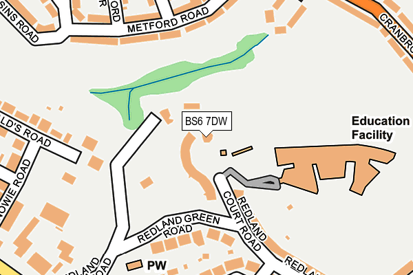 BS6 7DW map - OS OpenMap – Local (Ordnance Survey)