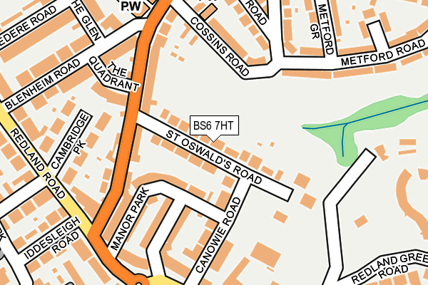BS6 7HT map - OS OpenMap – Local (Ordnance Survey)
