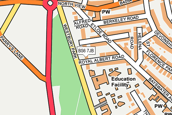 BS6 7JB map - OS OpenMap – Local (Ordnance Survey)