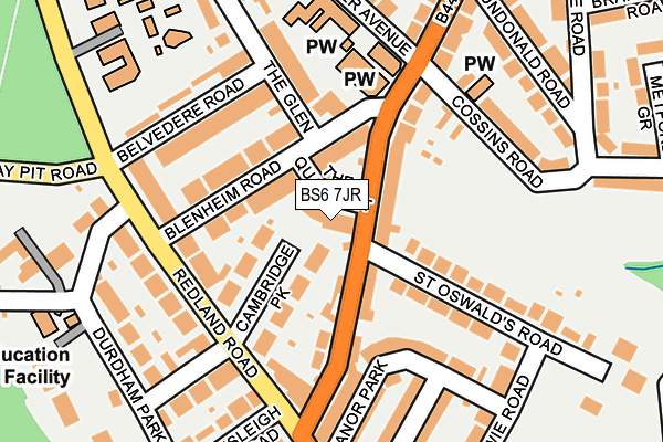 BS6 7JR map - OS OpenMap – Local (Ordnance Survey)