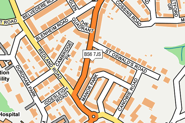 BS6 7JS map - OS OpenMap – Local (Ordnance Survey)