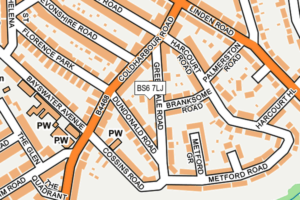 BS6 7LJ map - OS OpenMap – Local (Ordnance Survey)