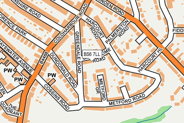 BS6 7LL map - OS OpenMap – Local (Ordnance Survey)