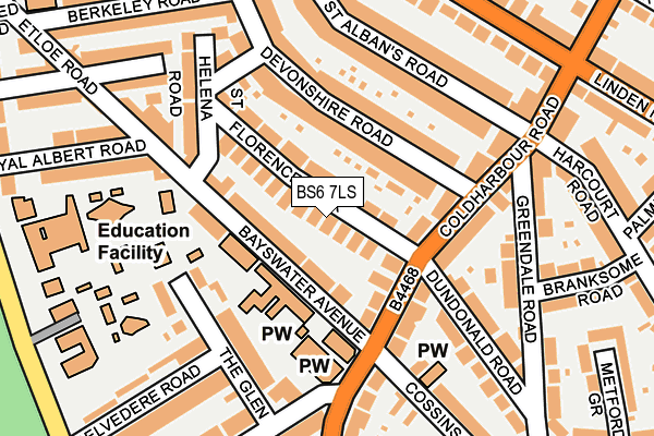 BS6 7LS map - OS OpenMap – Local (Ordnance Survey)