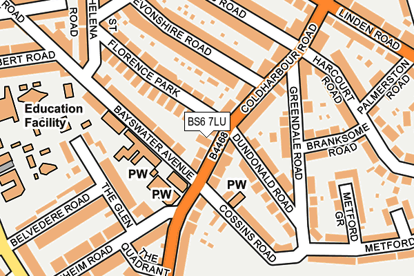 BS6 7LU map - OS OpenMap – Local (Ordnance Survey)