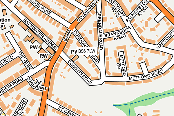BS6 7LW map - OS OpenMap – Local (Ordnance Survey)