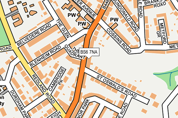 BS6 7NA map - OS OpenMap – Local (Ordnance Survey)