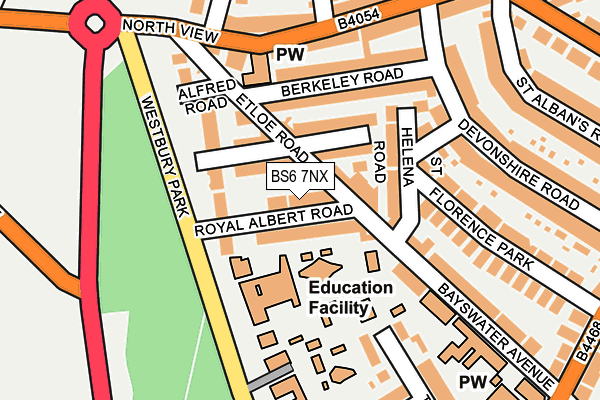 BS6 7NX map - OS OpenMap – Local (Ordnance Survey)