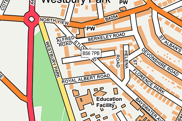BS6 7PB map - OS OpenMap – Local (Ordnance Survey)