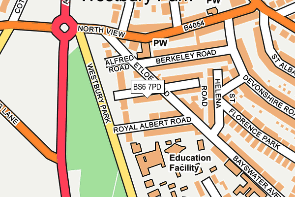 BS6 7PD map - OS OpenMap – Local (Ordnance Survey)