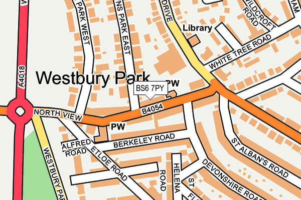 BS6 7PY map - OS OpenMap – Local (Ordnance Survey)