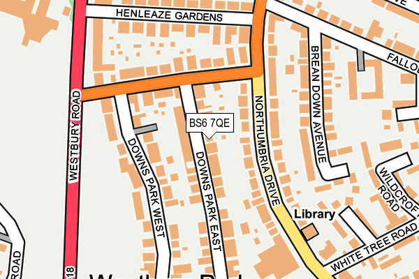 BS6 7QE map - OS OpenMap – Local (Ordnance Survey)