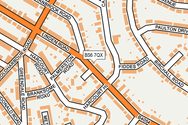 BS6 7QX map - OS OpenMap – Local (Ordnance Survey)