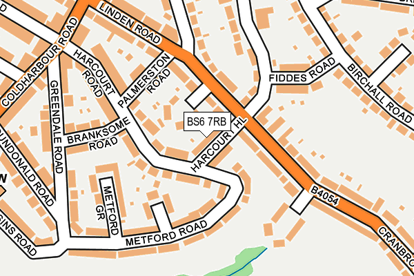 BS6 7RB map - OS OpenMap – Local (Ordnance Survey)