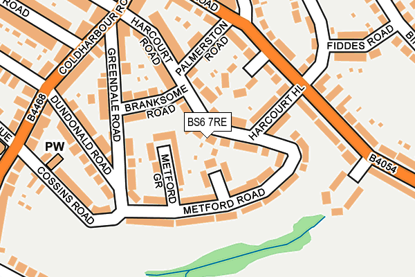 BS6 7RE map - OS OpenMap – Local (Ordnance Survey)