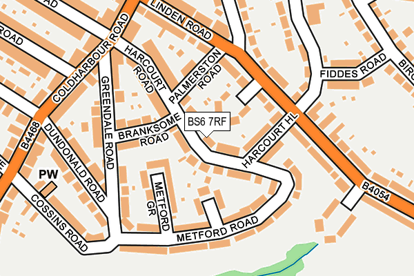 BS6 7RF map - OS OpenMap – Local (Ordnance Survey)