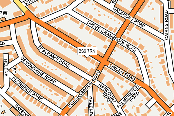 BS6 7RN map - OS OpenMap – Local (Ordnance Survey)