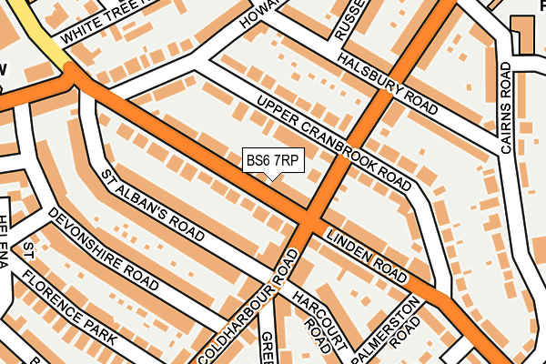 BS6 7RP map - OS OpenMap – Local (Ordnance Survey)