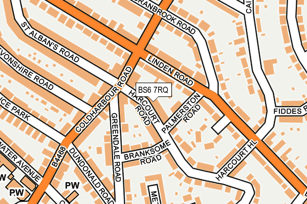 BS6 7RQ map - OS OpenMap – Local (Ordnance Survey)