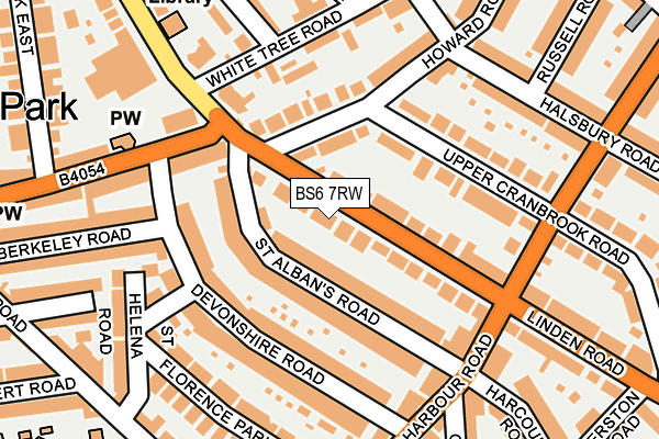 BS6 7RW map - OS OpenMap – Local (Ordnance Survey)