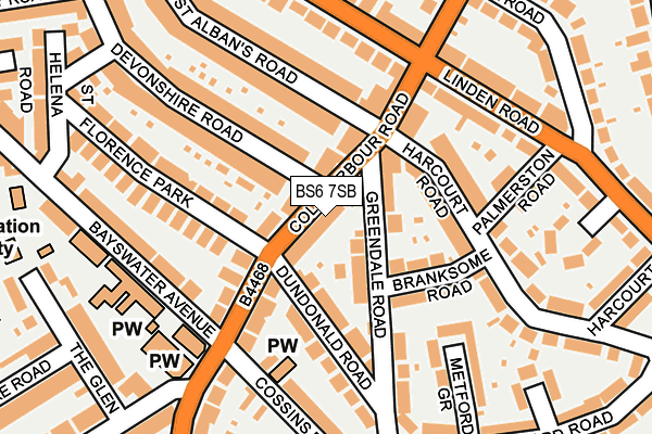 BS6 7SB map - OS OpenMap – Local (Ordnance Survey)