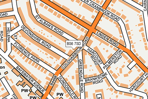 BS6 7SD map - OS OpenMap – Local (Ordnance Survey)