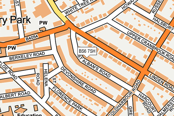 BS6 7SH map - OS OpenMap – Local (Ordnance Survey)