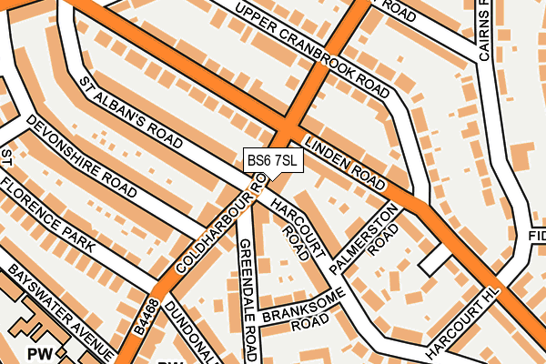 BS6 7SL map - OS OpenMap – Local (Ordnance Survey)