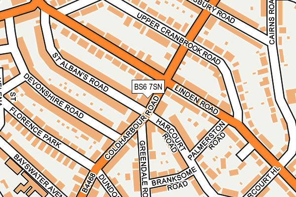 BS6 7SN map - OS OpenMap – Local (Ordnance Survey)