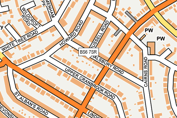 BS6 7SR map - OS OpenMap – Local (Ordnance Survey)