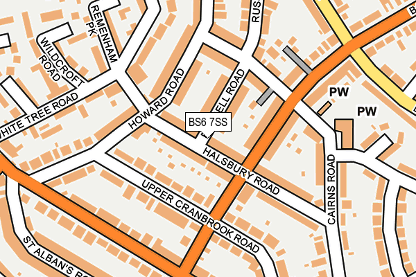 BS6 7SS map - OS OpenMap – Local (Ordnance Survey)