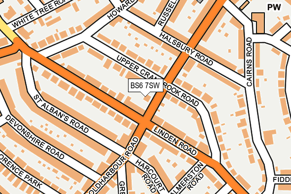 BS6 7SW map - OS OpenMap – Local (Ordnance Survey)
