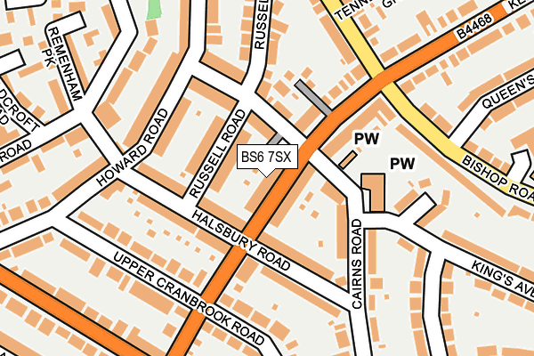 BS6 7SX map - OS OpenMap – Local (Ordnance Survey)