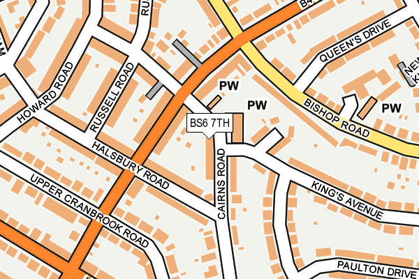 BS6 7TH map - OS OpenMap – Local (Ordnance Survey)
