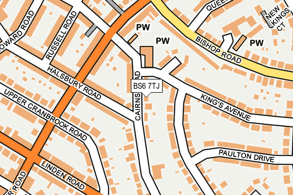 BS6 7TJ map - OS OpenMap – Local (Ordnance Survey)