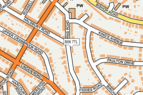 BS6 7TL map - OS OpenMap – Local (Ordnance Survey)