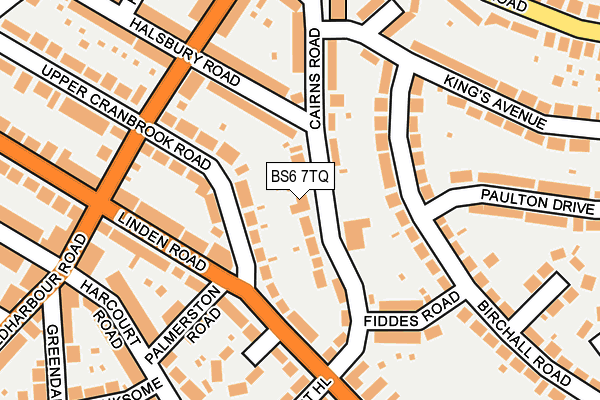 BS6 7TQ map - OS OpenMap – Local (Ordnance Survey)