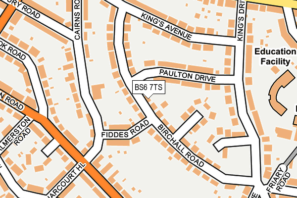 BS6 7TS map - OS OpenMap – Local (Ordnance Survey)