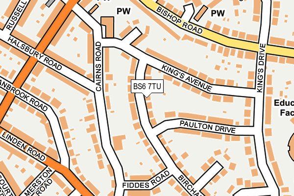 BS6 7TU map - OS OpenMap – Local (Ordnance Survey)