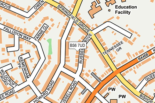 BS6 7UD map - OS OpenMap – Local (Ordnance Survey)