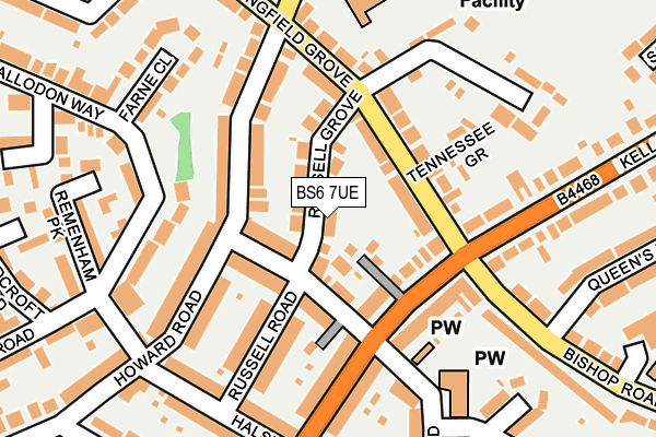 BS6 7UE map - OS OpenMap – Local (Ordnance Survey)