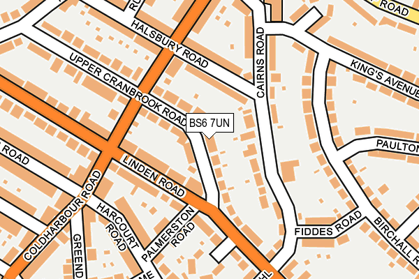 BS6 7UN map - OS OpenMap – Local (Ordnance Survey)