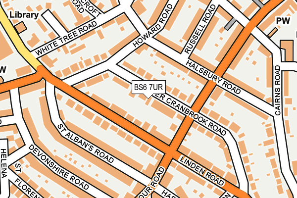 BS6 7UR map - OS OpenMap – Local (Ordnance Survey)