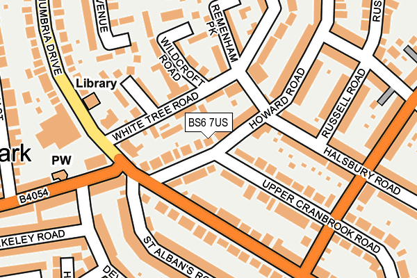 BS6 7US map - OS OpenMap – Local (Ordnance Survey)